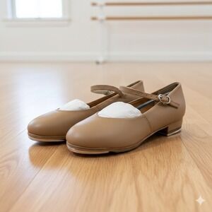 Mariia Tan Leather Mary Jane Tap Shoes Womens big kid Size 2 Dance Performance